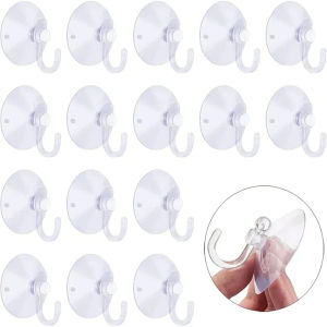 Dizoey 10/1Pcs Suction Cup Hooks Strong Suction Cup Holder with Plastic Hooks For Glass Window Wall Hook Hanger Home Kitchen Bathroom