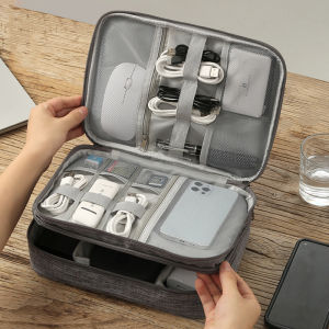 Multifunctional cosmetic bag digital bag data cable earphone hard disk power supply digital handbag electronic accessories storage bag