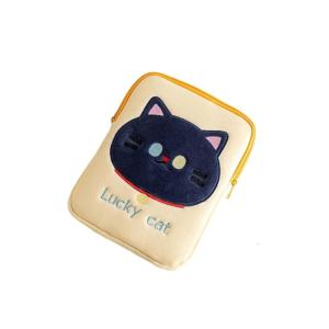 Soft Foam Padding Bag for Pad Air Protective Case Lovely Kitten Design Portable Organizing Pouch