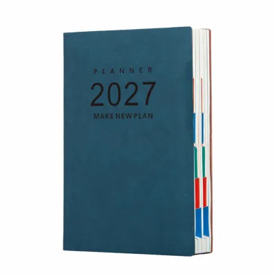 HENRI English 2027 Planner Book Efficiency Manual A5 A5 Agenda Schedule Book High Quality Notebook Office Use