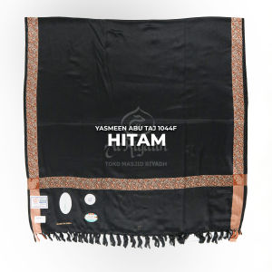 Sorban Kashmiri Yasmeen Abu Taj 1044F Hitam Ringan