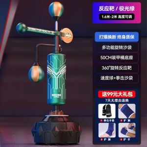 Boxing Equipment 360° Spinning Bar Free Standing with 2 Punching Ball，Boxing Training Target Reflex Speed Bag