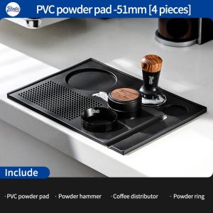 BINCOO Coffee Tamper Mat Set Coffee Bar Machine Handle Non-Slip Silicone Mat 51MM/58MM