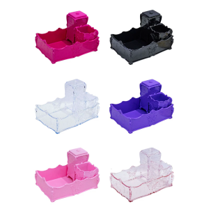 Miếng Bông Chủ Organizer Dispenser Lưu Trữ Hộp trang điểm bằng nhựa Kệ để bàn chải Organizer dụng cụ làm móng Lưu Trữ Hộp