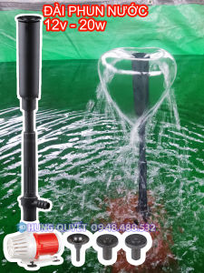 Máy Bơm Đài Phun Nước Mini 12V 20W – 3 Chế Độ Vòi Phun Hồ Cá Ao Cá Cảnh Sân Vườn Phong Thủy