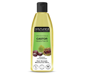 Soulflower Organic Castor Hair Oil Cold-Pressed & Clinically Proven for Hair Growth