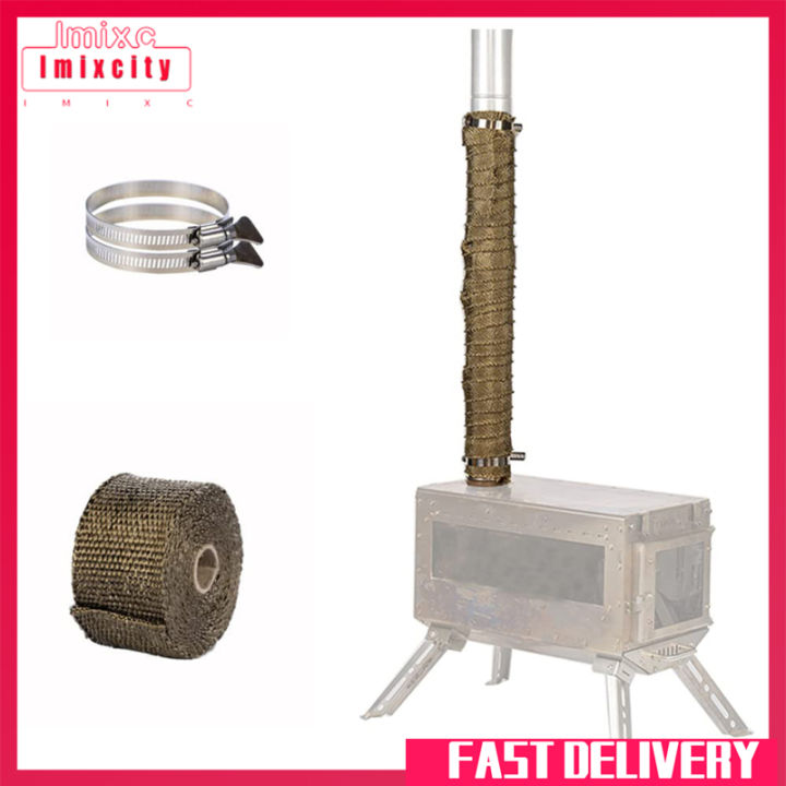 Imixcity Fireproof Pipe Wrap, High Temperature Resistance Pipe