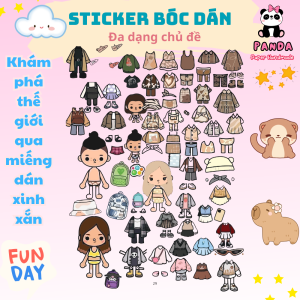 (49B)Bộ Avatar Sticker đồ chơi bóc dán đồ chơi tự làm diy cho bé phát triển tư duy