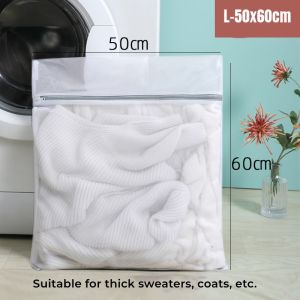 Washing Machine Net Mesh Laundry Bag Clothes Storage Bag with Zip Portable Travel Storage Bag