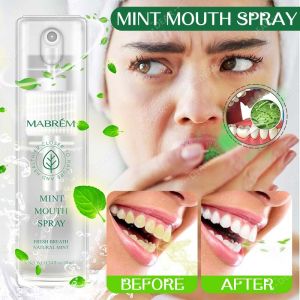 Original MABREM Mouth Spray Herbal Mint Fresh Breath Remove Smoke Breath Freshener Portable Oral Spray 10ML