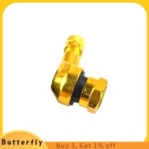 Butterfly 1Pcs Motorcycle Valve Stems Rim 90 Degree Angle Aluminum Alloy Valve Wheel Tire Tubeless Valve Caps For Rim Wheel Parts