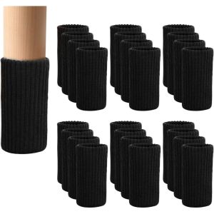 【SG】24Pcs Chair Leg Socks Furniture Leg Knitted Protector High Elastic Chair Leg Covers Non-slip Floor Protectors For Furniture Legs