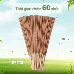 Nhang Quế Sạch Cao Cấp Mộc Lâm 38cm 400cây Nhang Ít Khói Ít Tàn Hương Thơm Thanh Dịu