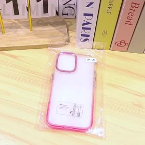 Suitable for iPhone17Pro Golden Shield Transparent Gradient Phone Case Large Hole Acrylic Transparent Colorful Groove