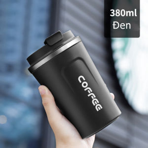Cốc giữ nhiệt mini đựng nước cà phê tiện dụng mang đi du lịch bằng thép không gỉ -380ml