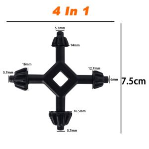 ZC 4-Way and 2-Way Drill Chuck Wrench Zinc Alloy Universal Ratchet for Electric Drills