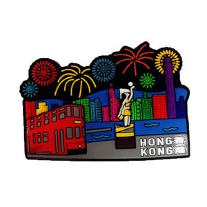 【Storewide Sale】 Hongkong Tourist Souvenirs PVC Refrigerator Magnet Magnetic Business Gifts Gifts Gifts Gifts Collection Magnet Cartoon Refrigerator Hong Kong Tourist Attractions Place Name Holiday Gifts Gifts Cartoon Gifts PVC