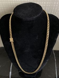 Nathalias NY สร้อยคอโซ่ไมอามี่คิวบันกึ่งตัน ทองคำแท้ 10K 6.10 มม. Semi Solid Miami Cuban Chain