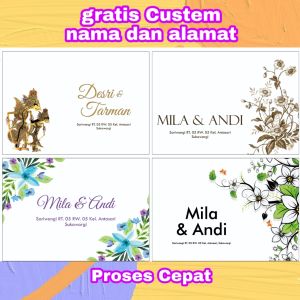Amplop Kondangan Pernikahan Angpao Sumbangan Custem Nama Dan Alamat