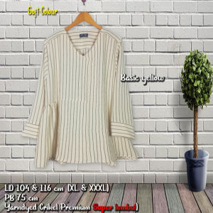 Terbaru Atasan Jumbo - Rempel kerut - Leher V - LD 120 cm - Best Quality - SUPER LEMBUT