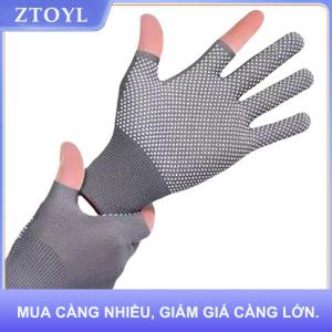 【ZTOYL】 Glue-Dot không trượt găng tay đi xe đạp cho nam giới ngoài trời hai ngón tay màn hình cảm ứng Găng tay mỏng