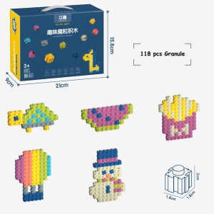 80/88/110/118/128/228 pcs Building Blocks leaf granule snow cube educational kids toy diy lego 3d gift animal montessori