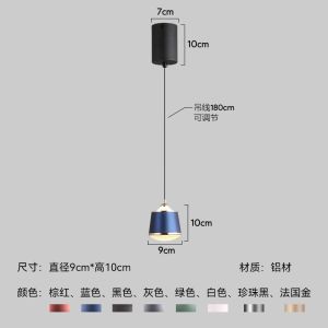 SXH  Bedroom Bedside Lamp malist Long Cord Small Pendant Light Simple Modern Bar Stair Lamp Globe Light Fixture Internet Celebrity Lamp