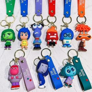 3D Cartoon Inside Out 2 Keychain Personalized Creative Doll Backpack Keychain Pendant for Boys and Girls Birthday Gifts