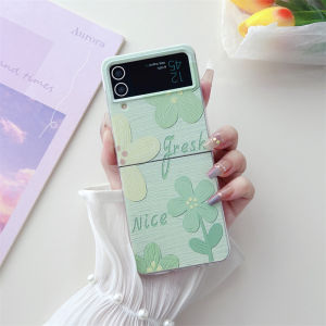 Fashion Cartoon Phone Casing Samsung Galaxy Z Flip 6 z flip 5 Z Flip 3 Z Flip 4 5G Cute Flower Pendant Hard PC Clear Shockproof