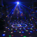 【Free Shipping】Mini Remote RGB LED Crystal Magic Rotating Ball Stage Lights Sound Activated Disco Light Music Christmas KTV Party EU. 