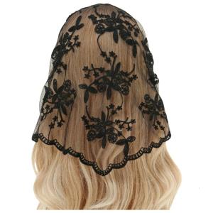 Women Lace Triangle Scarf Elegant Triangle Shawl Fashion Scarf Shawl Flower Headband for Party