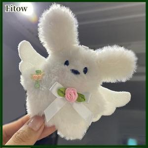 Fitow Cute Angel Little Black Cat Little Milk Dog Plush Doll Pendant Backpack Hangings Decoration