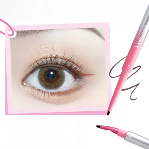 [Eyeliner In 3 Seconds] Angled Blade Dual-End Eyeliner /Natural-Looking Color Waterproof And Smudge-Resistant/Smooth Tip For Continuous Ink/Newbieapplicable dualended eyeliner