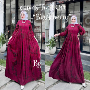 Gamis Twill Motif Blackberry Bg Collection