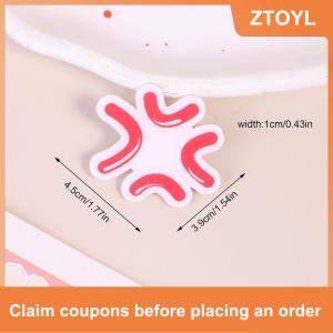 【ZTOYL】 Biểu hiện tức giận thả tóc Clip heartbroken Acrylic tóc Clip Funny Side Clip Duckbill Clip bangs Side Clip Phụ kiện tóc