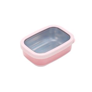 QUA Leakproof Stainless Steel Lunchbox Sealed Rectangular Fresh-Keeping Box Multifunctional 820ml Food Storage Box Refrigerator