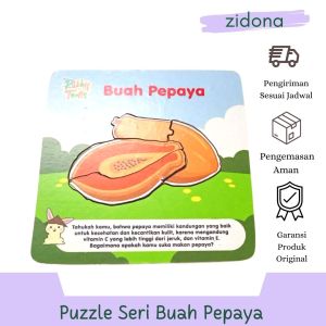 Puzzle Pepaya Rabbit & Turtle Bahan MDF