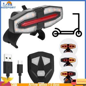 【Hospor】Turn Signal Rear Lamp USB Rechargable with Remote Control Smart Wireless Light LED Turn Signal Light for M365 Pro 2 MI 4