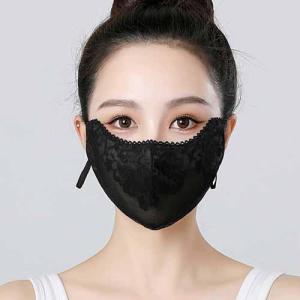 Khẩu Trang Kiểu Lưới Thời Trang Dáng 3D Nền Hoa Cực Xinh RQN2663 - requane