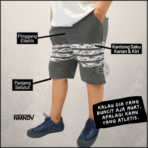 CELANA PENDEK SELUTUT HITAM BLACK JUMBO BIG SIZE SHORTS PENDEK DEWASA 1