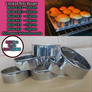Ring Cutter/Cetakan cromboloni/Cetakan Roti Burger ukuran 9x3cm isi 12pcs