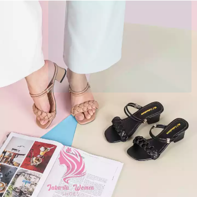 JAKARTA Terbaru high heels wanita murah heels kepang stefany