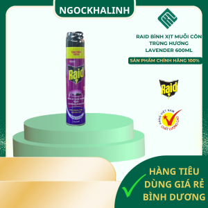 Raid bình xịt muỗi côn trùng hương lavender 600ml