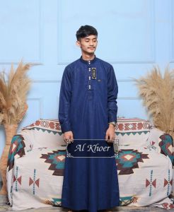 HARMAIN gamis pria tangan manset kancing jepret gamis sultan bahan embos terbaru harmain