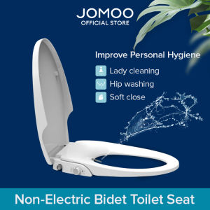 JOMOO Manual Bidet Toilet Seat Cover Adjustable Water Pressure Soft Close Self-cleaning Dual Nozzles Hygiene V Shape Toilet Cover