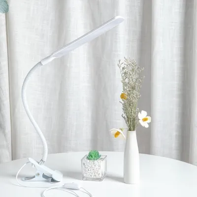 NAPKERY Trắng Đen Đèn bàn Ánh sáng thân thiện với mắt Đèn LED Đèn đọc sách Di động Cấp nguồn qua USB Đèn kẹp dành cho văn phòng tại nhà