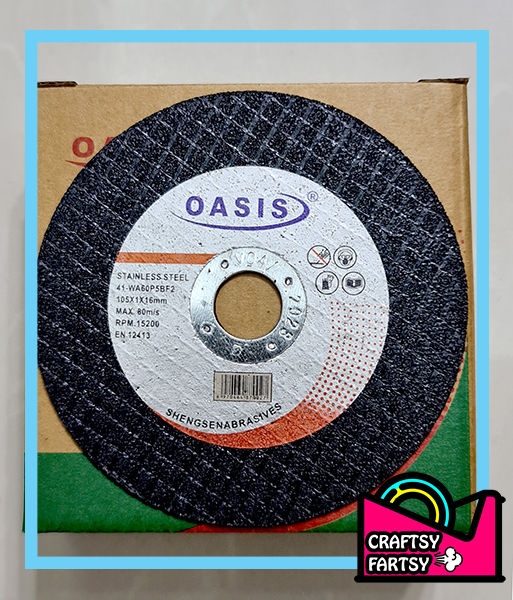 (PER BOX BLACK) Oasis Cutting Disc Superthin Black Barcode w/ Expiry