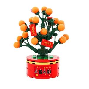 okdeals01 cny decorations 2026 新年装饰2026 Potted Plant Orange Tree Building Blocks Orange Tree New Year Orange Tree Puzzle toys Mini Ornament DIY Puzzle Potted Plant Decorations Christmas Gift