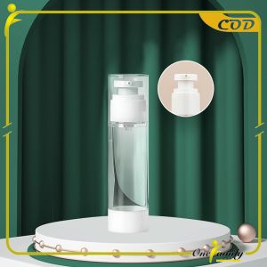 ONE-C1123 Botol Airless Pump Lotion Transparant 15ml 30ml 50ml Travel Size / Botol Lotion Refillable