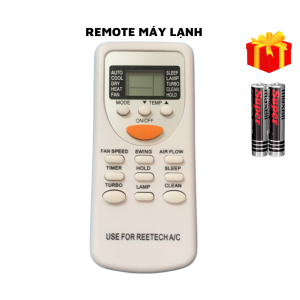 Điều khiển điều hòa Reetech Mã 03 ZH-03 Remote máy lạnh Reetech - Tặng kèm pin - Tạp Hoá Lee